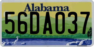AL license plate 56DA037