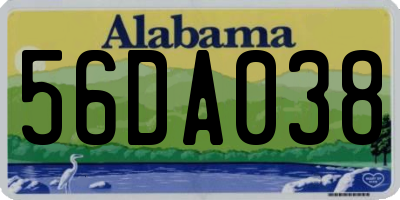 AL license plate 56DA038
