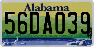 AL license plate 56DA039