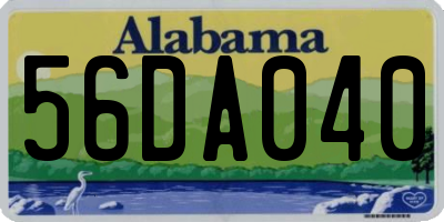 AL license plate 56DA040