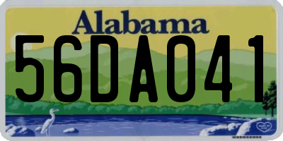 AL license plate 56DA041
