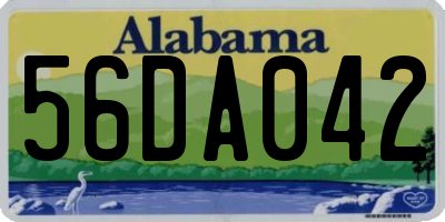 AL license plate 56DA042
