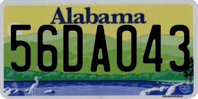 AL license plate 56DA043