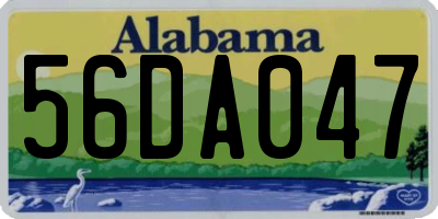 AL license plate 56DA047