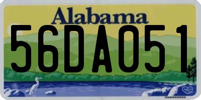 AL license plate 56DA051