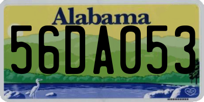 AL license plate 56DA053