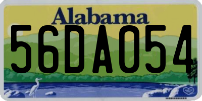 AL license plate 56DA054