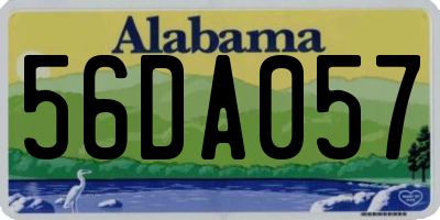 AL license plate 56DA057