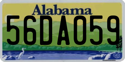 AL license plate 56DA059