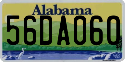 AL license plate 56DA060