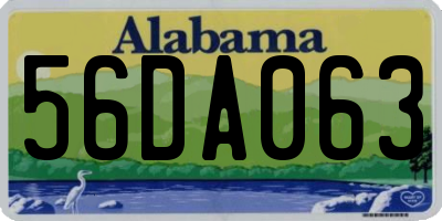 AL license plate 56DA063