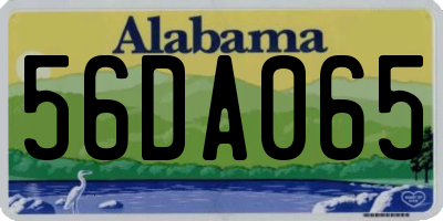 AL license plate 56DA065