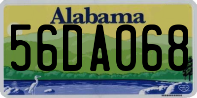 AL license plate 56DA068