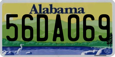 AL license plate 56DA069