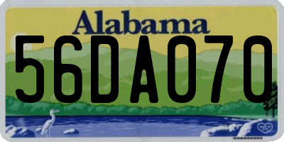 AL license plate 56DA070