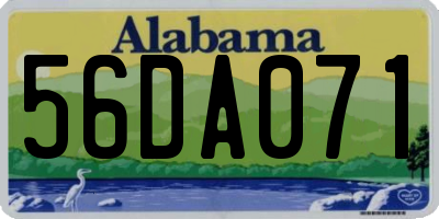 AL license plate 56DA071