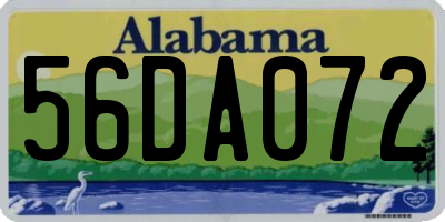 AL license plate 56DA072