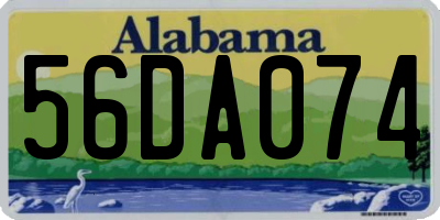 AL license plate 56DA074