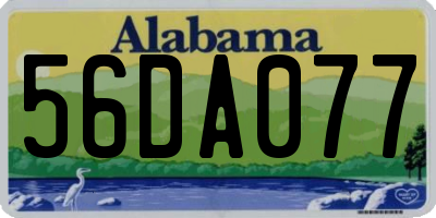 AL license plate 56DA077