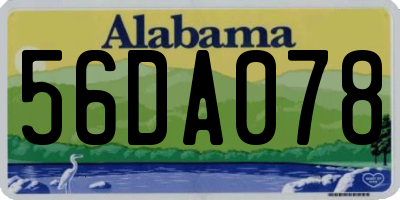 AL license plate 56DA078