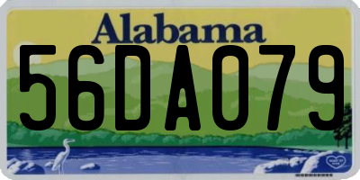 AL license plate 56DA079