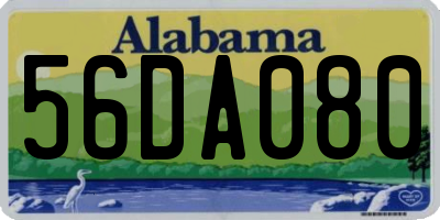 AL license plate 56DA080