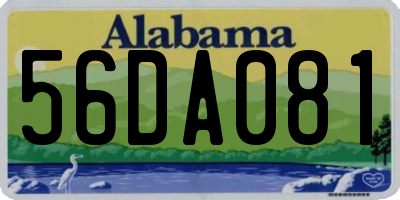 AL license plate 56DA081
