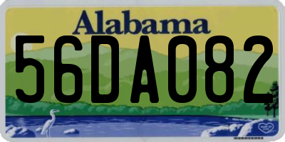 AL license plate 56DA082
