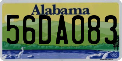 AL license plate 56DA083