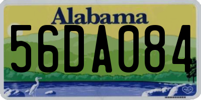 AL license plate 56DA084