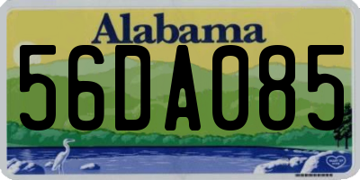 AL license plate 56DA085