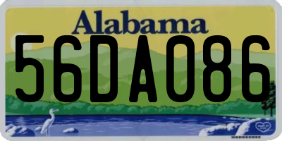 AL license plate 56DA086