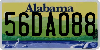 AL license plate 56DA088