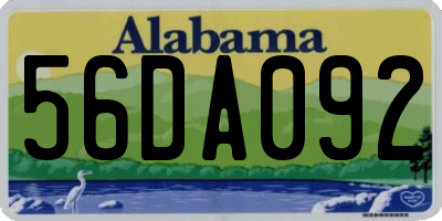 AL license plate 56DA092