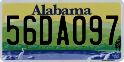 AL license plate 56DA097