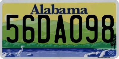 AL license plate 56DA098