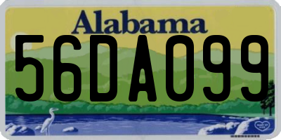 AL license plate 56DA099