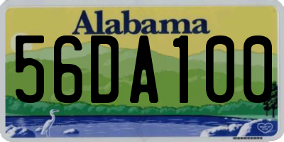 AL license plate 56DA100