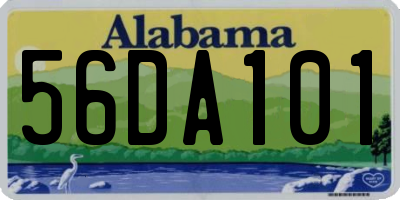 AL license plate 56DA101