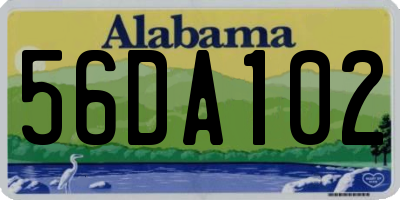 AL license plate 56DA102
