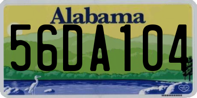AL license plate 56DA104