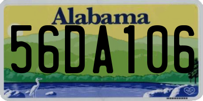 AL license plate 56DA106