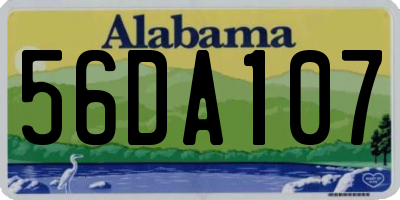 AL license plate 56DA107
