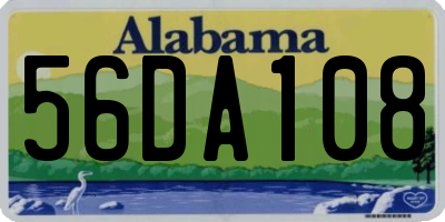 AL license plate 56DA108