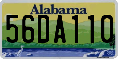 AL license plate 56DA110