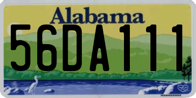 AL license plate 56DA111