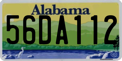AL license plate 56DA112
