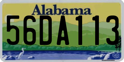 AL license plate 56DA113