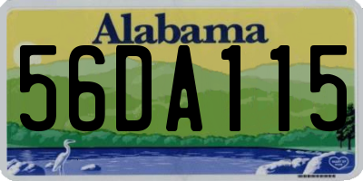 AL license plate 56DA115
