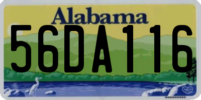 AL license plate 56DA116